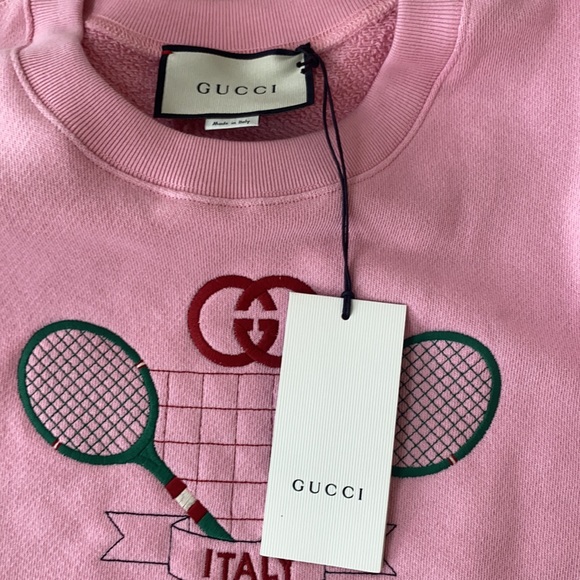 469250 Xjbiy Gucci Sweatshirt With Tennis Rackets Gucci Sweater